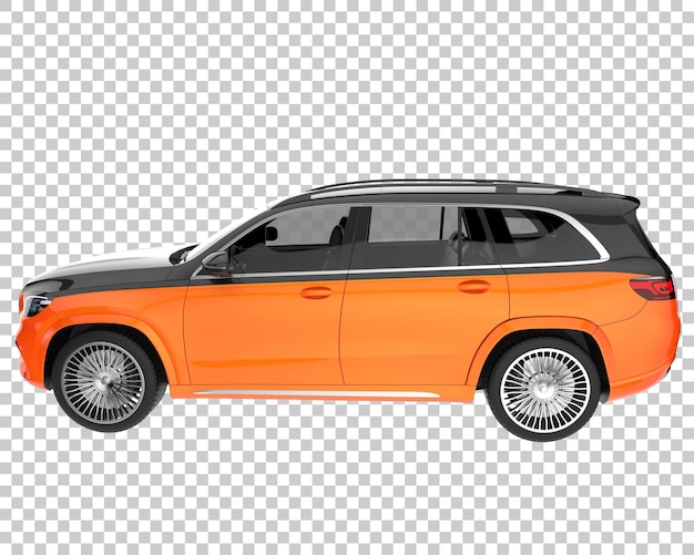 PSD suv on transparent background. 3d rendering - illustration