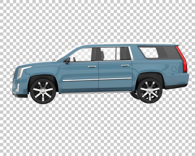 PSD suv on transparent background. 3d rendering - illustration