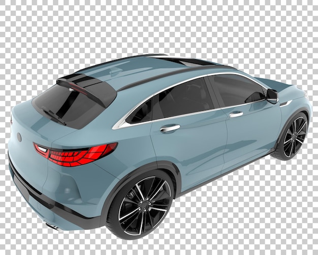 SUV on transparent background. 3d rendering - illustration