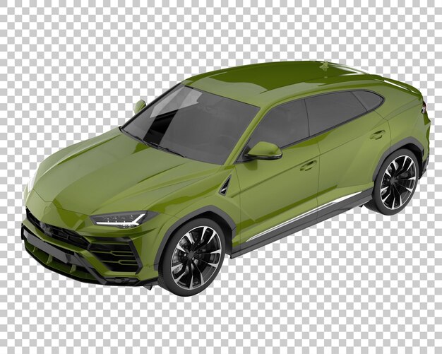 SUV on transparent background. 3d rendering - illustration