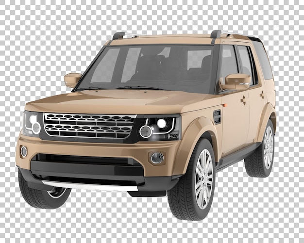 SUV on transparent background. 3d rendering - illustration