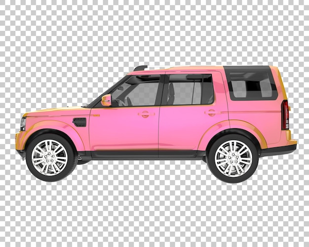 SUV on transparent background. 3d rendering - illustration