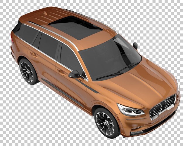 SUV on transparent background. 3d rendering - illustration