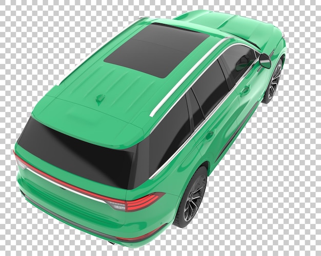 SUV on transparent background. 3d rendering - illustration