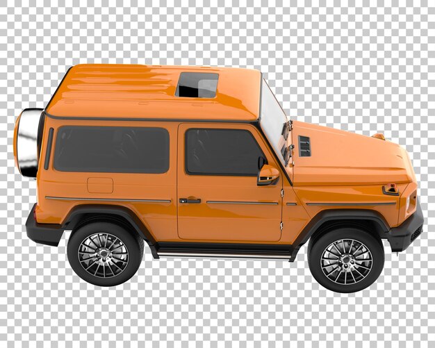 SUV on transparent background. 3d rendering - illustration