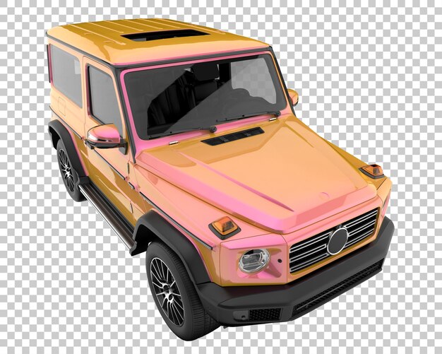 SUV on transparent background. 3d rendering - illustration