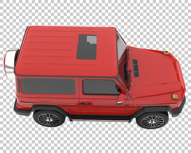 SUV on transparent background. 3d rendering - illustration