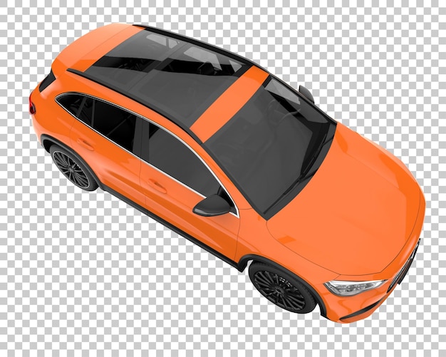 SUV on transparent background. 3d rendering - illustration