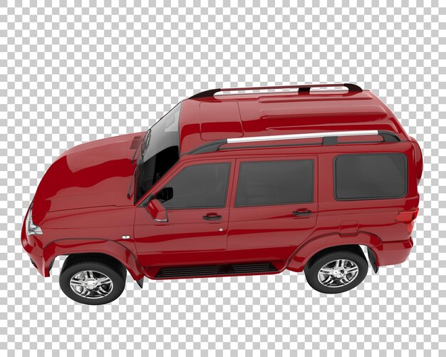 SUV on transparent background. 3d rendering - illustration