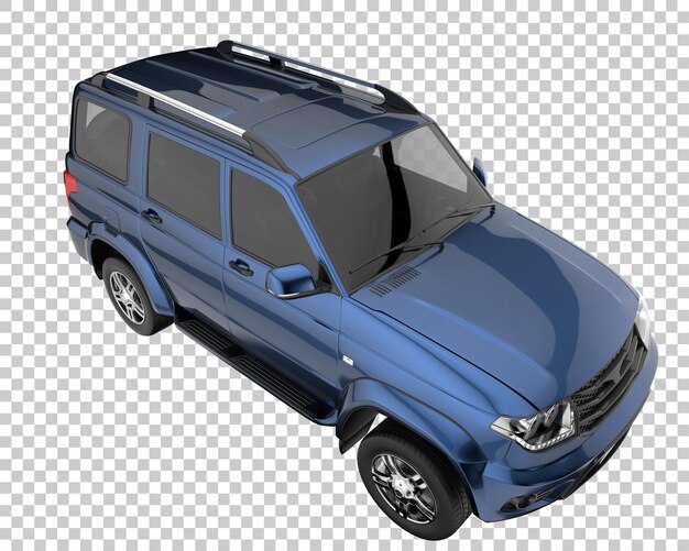 SUV on transparent background. 3d rendering - illustration