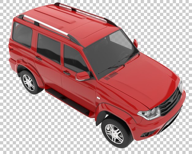 SUV on transparent background. 3d rendering - illustration