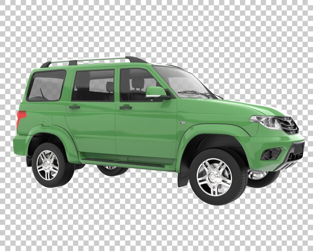 SUV on transparent background. 3d rendering - illustration