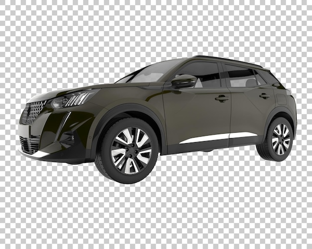 SUV on transparent background. 3d rendering - illustration