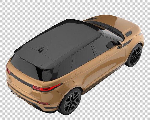 SUV on transparent background. 3d rendering - illustration