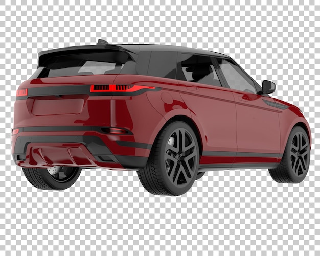 SUV on transparent background. 3d rendering - illustration