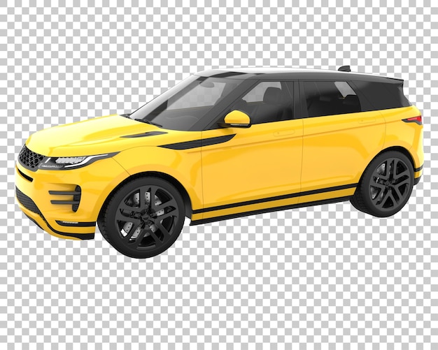 SUV on transparent background. 3d rendering - illustration