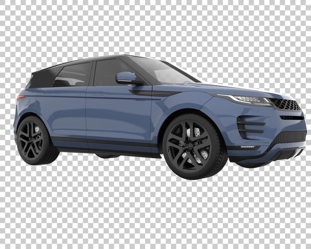 SUV on transparent background. 3d rendering - illustration