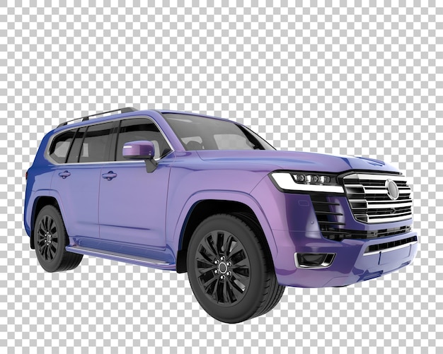 SUV on transparent background. 3d rendering - illustration