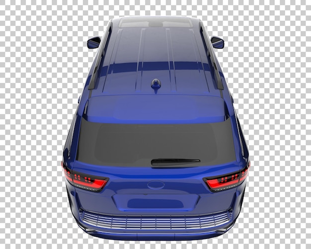 SUV on transparent background. 3d rendering - illustration