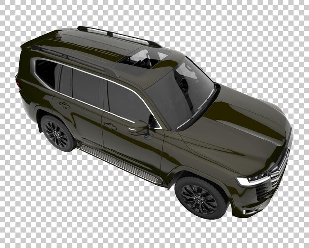 SUV on transparent background. 3d rendering - illustration