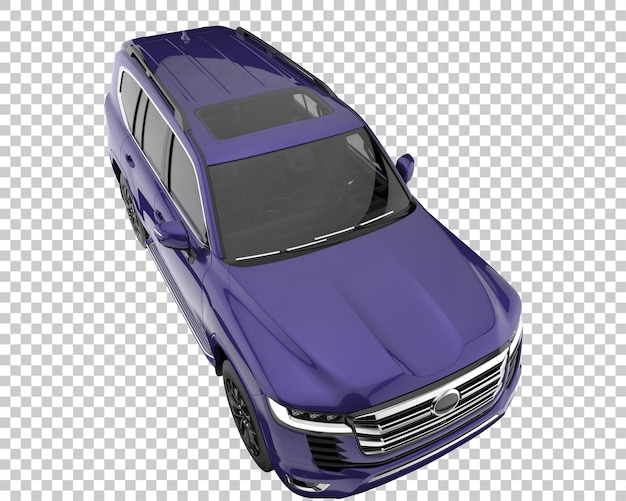 SUV on transparent background. 3d rendering - illustration