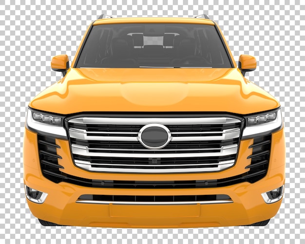 SUV on transparent background. 3d rendering - illustration