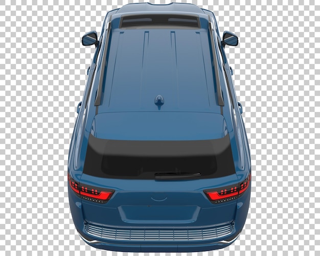 SUV on transparent background. 3d rendering - illustration