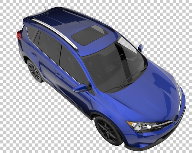 SUV on transparent background. 3d rendering - illustration