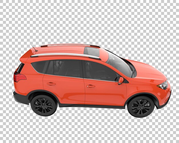 SUV on transparent background. 3d rendering - illustration