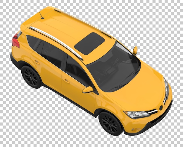 SUV on transparent background. 3d rendering - illustration