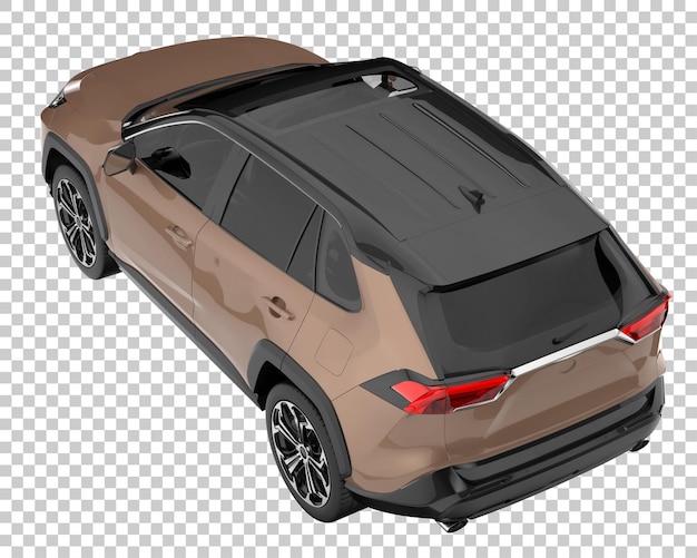 SUV on transparent background. 3d rendering - illustration