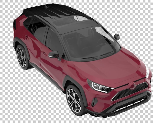 SUV on transparent background. 3d rendering - illustration