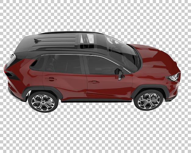 SUV on transparent background. 3d rendering - illustration