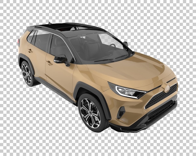 SUV on transparent background. 3d rendering - illustration