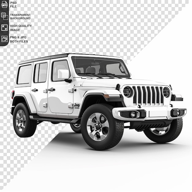 PSD suv on transparent background 3d rendering illustration