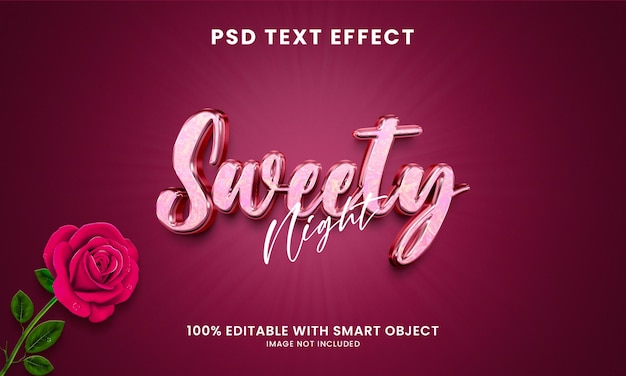 Sweet 3d editable text effect