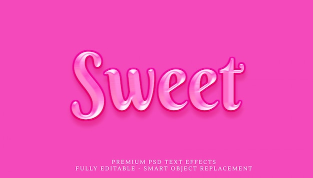 Sweet 3d text style effect 