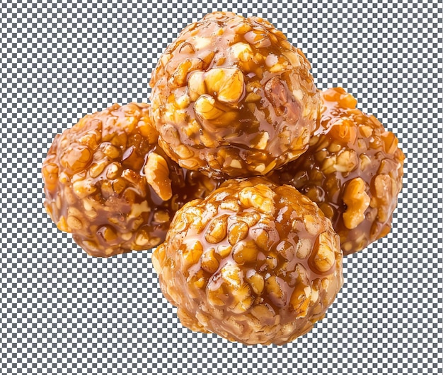 PSD sweet apricot walnut isolated on transparent background