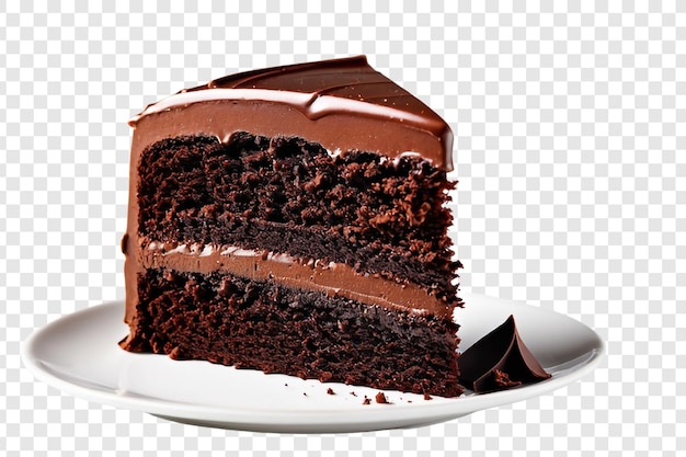 Sweet chocolate cake png isolated on transparent background