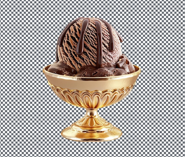 PSD sweet chocolate ice cream isolated on transparent background