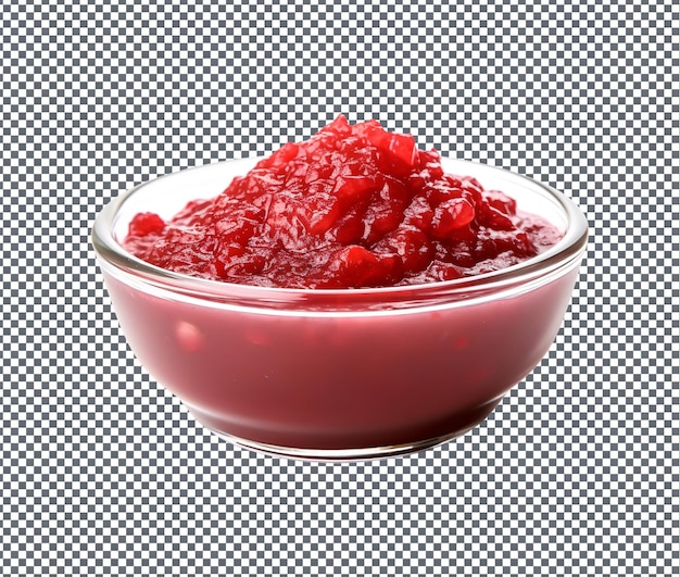 sweet Cranberry Sauce isolated on transparent background