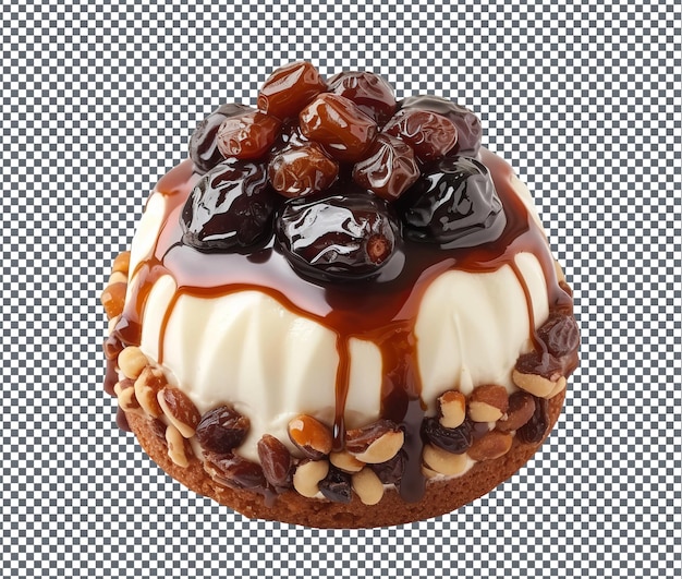 Sweet Date Cake isolated on transparent background