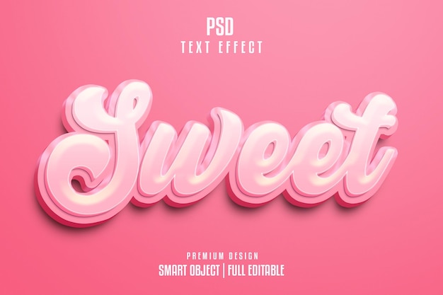 Sweet Editable 3D Text Effect Template