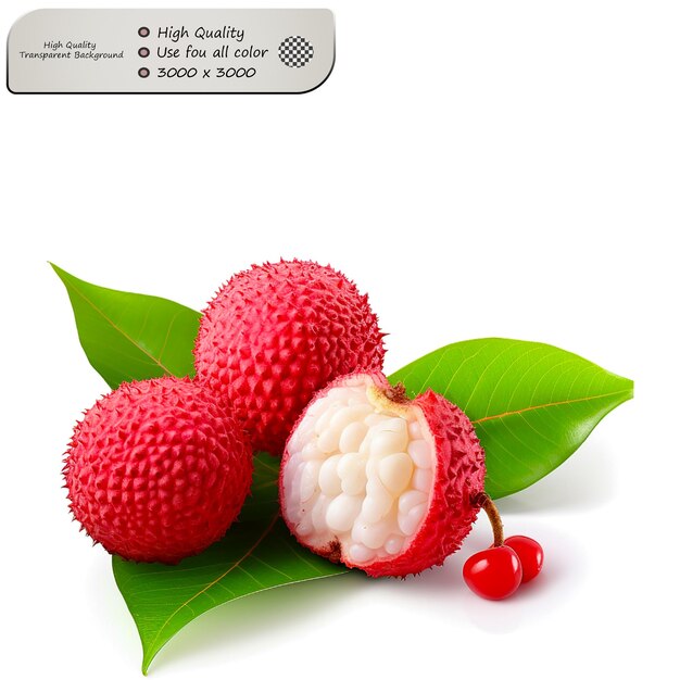 PSD sweet and floral with a distinct lychee aroma isolated on transparent background