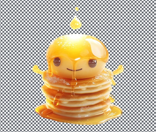 PSD sweet fluffy pancake isolated on transparent background