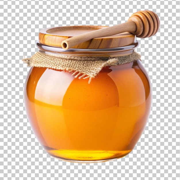 PSD sweet honey jar on isolated transparent background