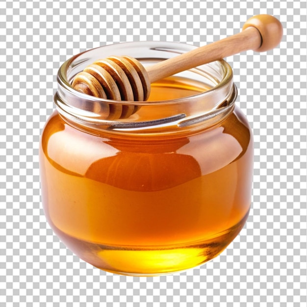 PSD sweet honey jar on isolated transparent background