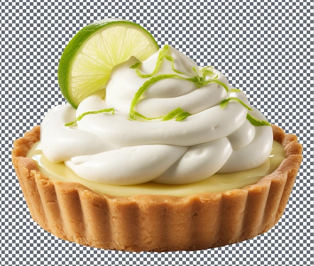 PSD sweet lime tart isolated on transparent background