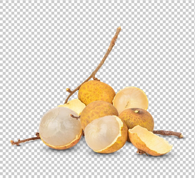 Sweet longan fruit isolated on white background Clipping path