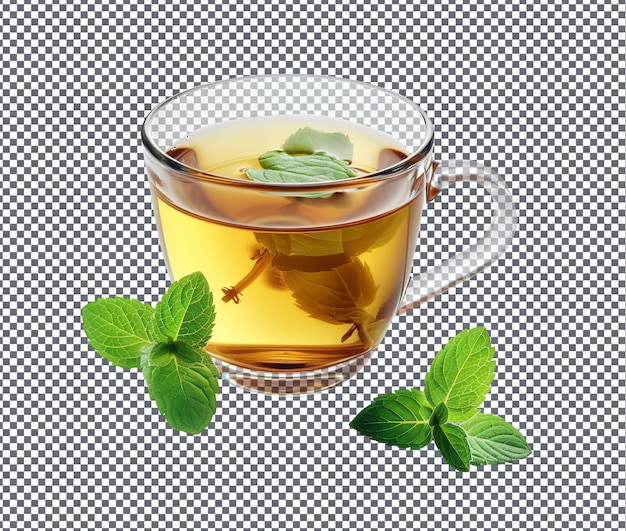 PSD sweet mint tea isolated on transparent background